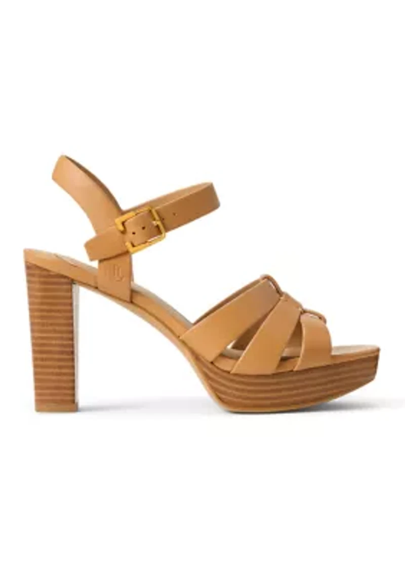 Soffia Burnished Leather Sandals