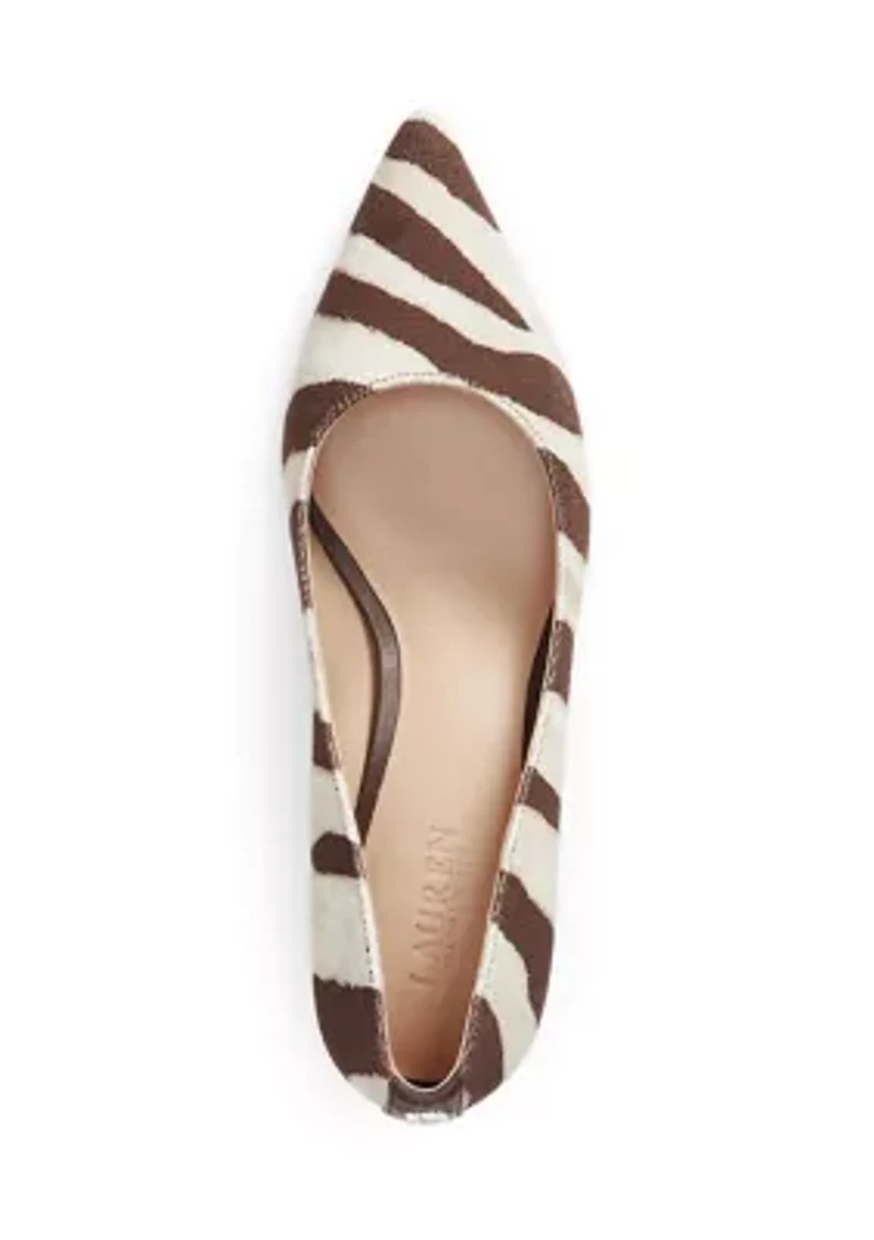 Adrienne Zebra-Print Canvas Pumps