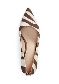 Adrienne Zebra-Print Canvas Pumps