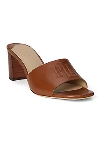 Everley Block-Heel Leather Sandals