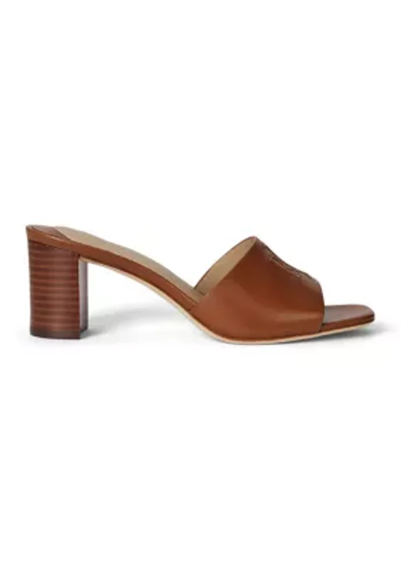 Everley Block-Heel Leather Sandals