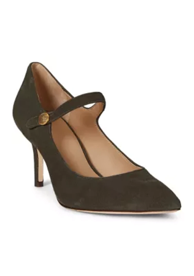 Lanette Suede Mary Jane Pumps