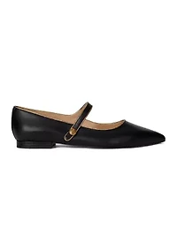 Londyn Metallic-Trim Leather Mary Janes