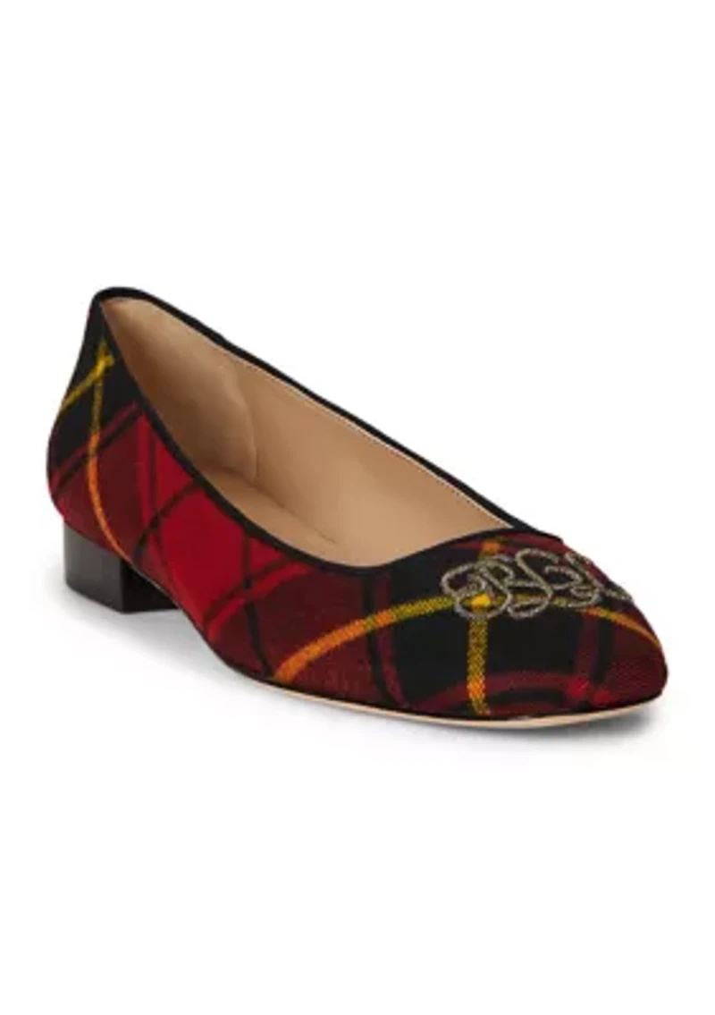 Emellie Logo Plaid Ballet Flats