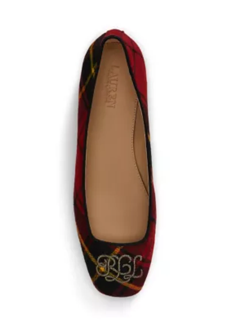 Emellie Logo Plaid Ballet Flats