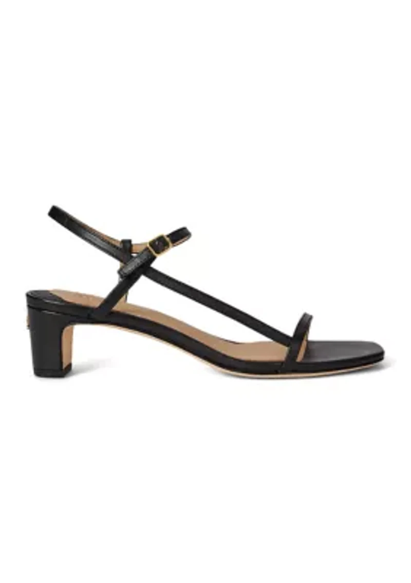 Lainee Mid-Heel Nappa Leather Sandals