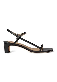 Lainee Mid-Heel Nappa Leather Sandals
