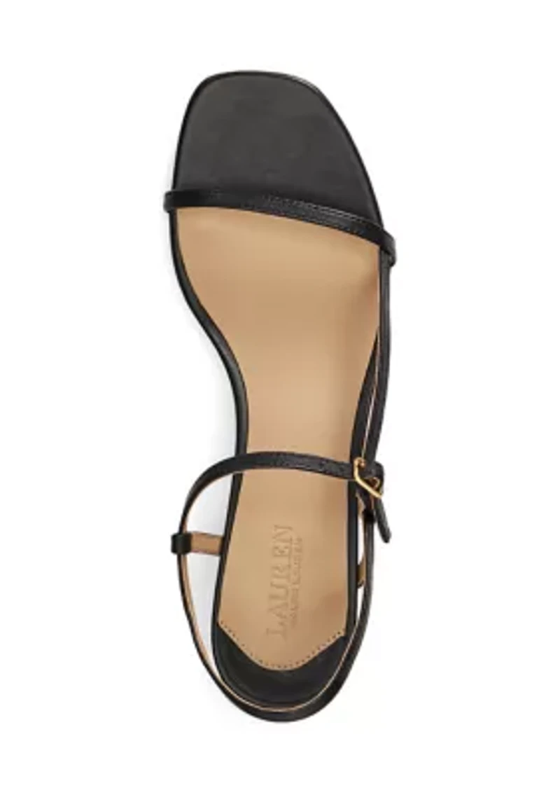 Lainee Mid-Heel Nappa Leather Sandals