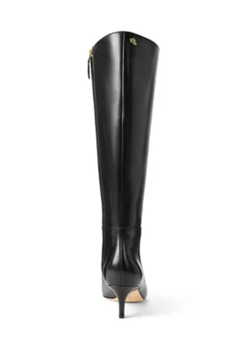 McKay Burnished Leather Tall Boot Heels