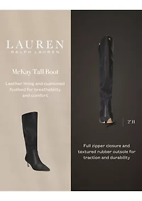 McKay Burnished Leather Tall Boot Heels