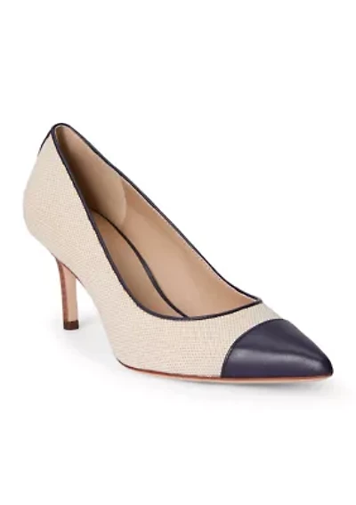 Lanette III Canvas and Leather Pumps