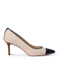 Lanette III Canvas and Leather Pumps