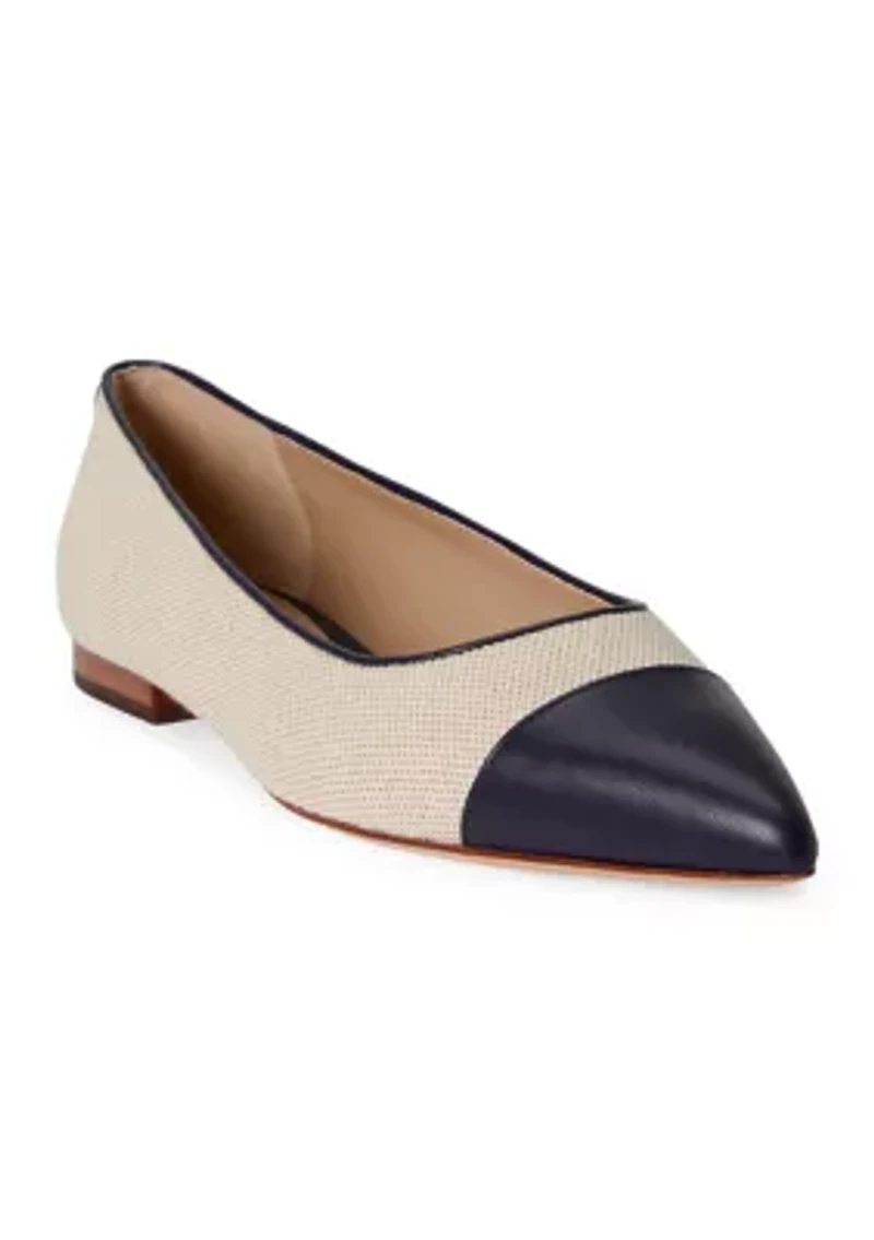 Londyn Canvas and Leather Ballet Flats
