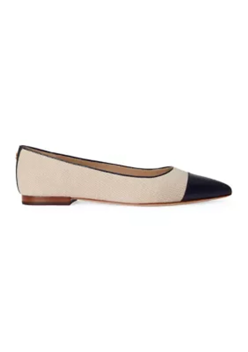 Londyn Canvas and Leather Ballet Flats