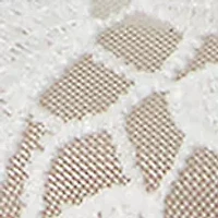 Jayna Leather-Trim Crocheted Lace Flats