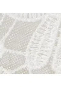 Jayna Leather-Trim Crocheted Lace Flats