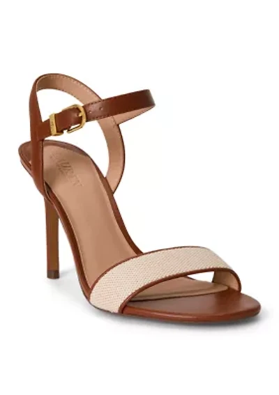 Gwen Nappa Leather & Canvas Sandals