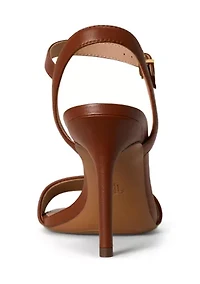 Gwen Nappa Leather & Canvas Sandals