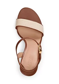 Gwen Nappa Leather & Canvas Sandals