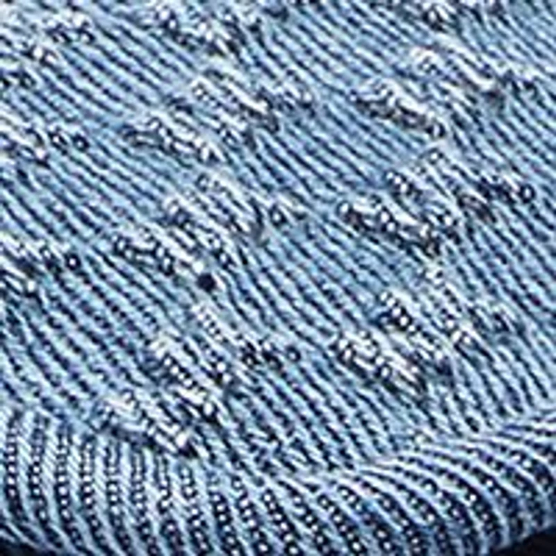 Suki Flat Slide Signature Embossed Denim Sandals