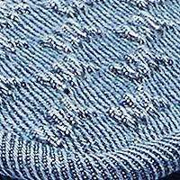 Suki Flat Slide Signature Embossed Denim Sandals