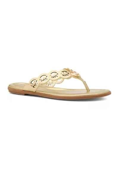 Janie Metallic Flip Flop Thong Sandals
