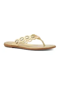 Janie Metallic Flip Flop Thong Sandals
