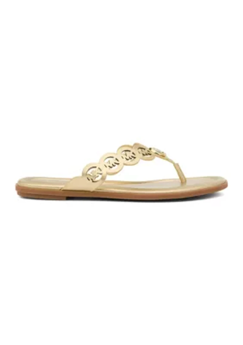 Janie Metallic Flip Flop Thong Sandals