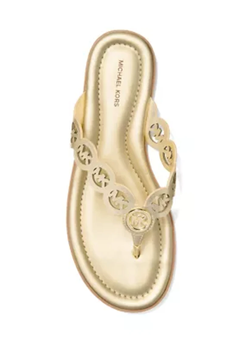 Janie Metallic Flip Flop Thong Sandals