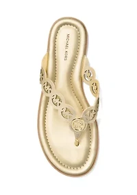 Janie Metallic Flip Flop Thong Sandals