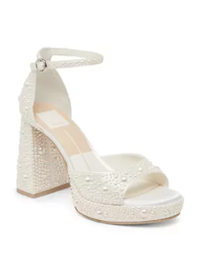 Pandro Pearl Platform Sandals