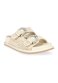 Shauny Crystals Footbed Sandals