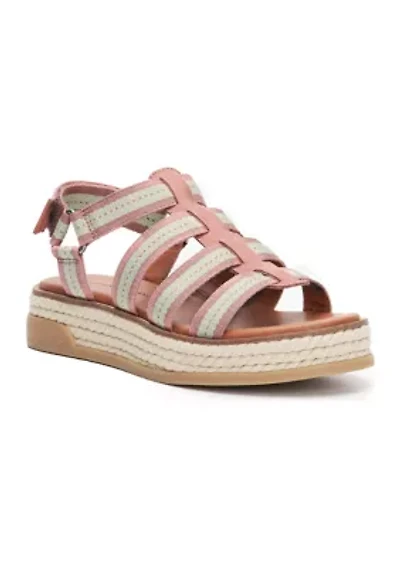 Emliey Strappy Rope Flatform Sandals