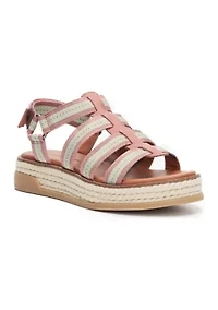 Emliey Strappy Rope Flatform Sandals