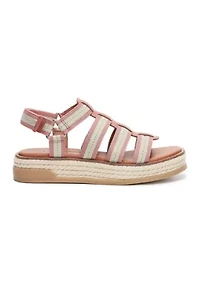 Emliey Strappy Rope Flatform Sandals