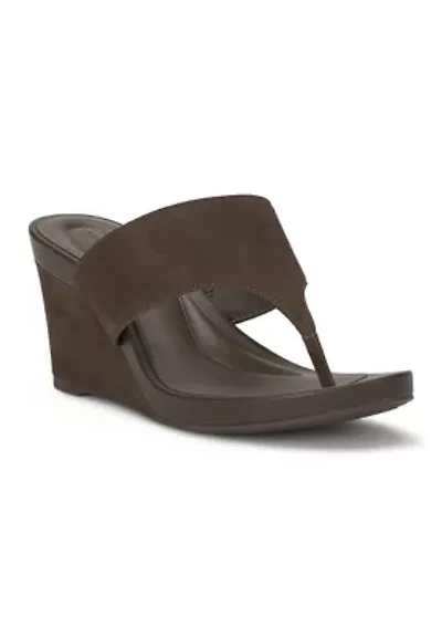 Libbie Thong Wedge Sandals