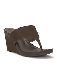 Libbie Thong Wedge Sandals