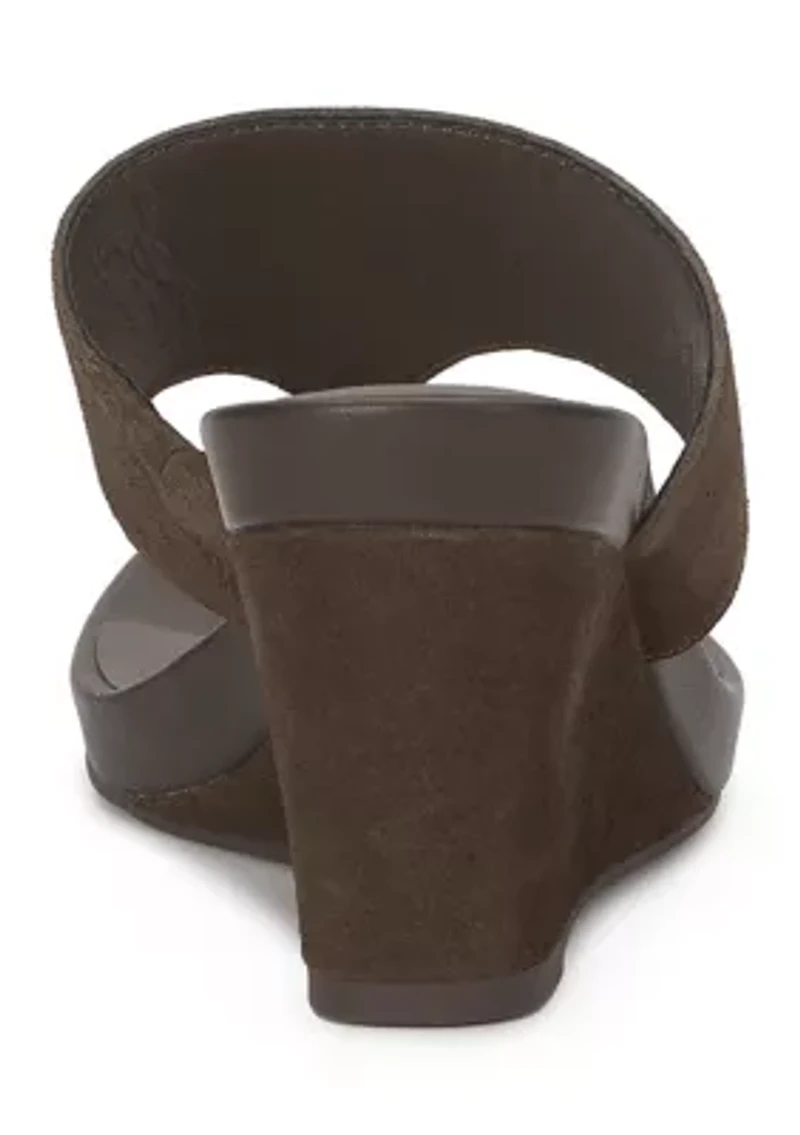 Libbie Thong Wedge Sandals