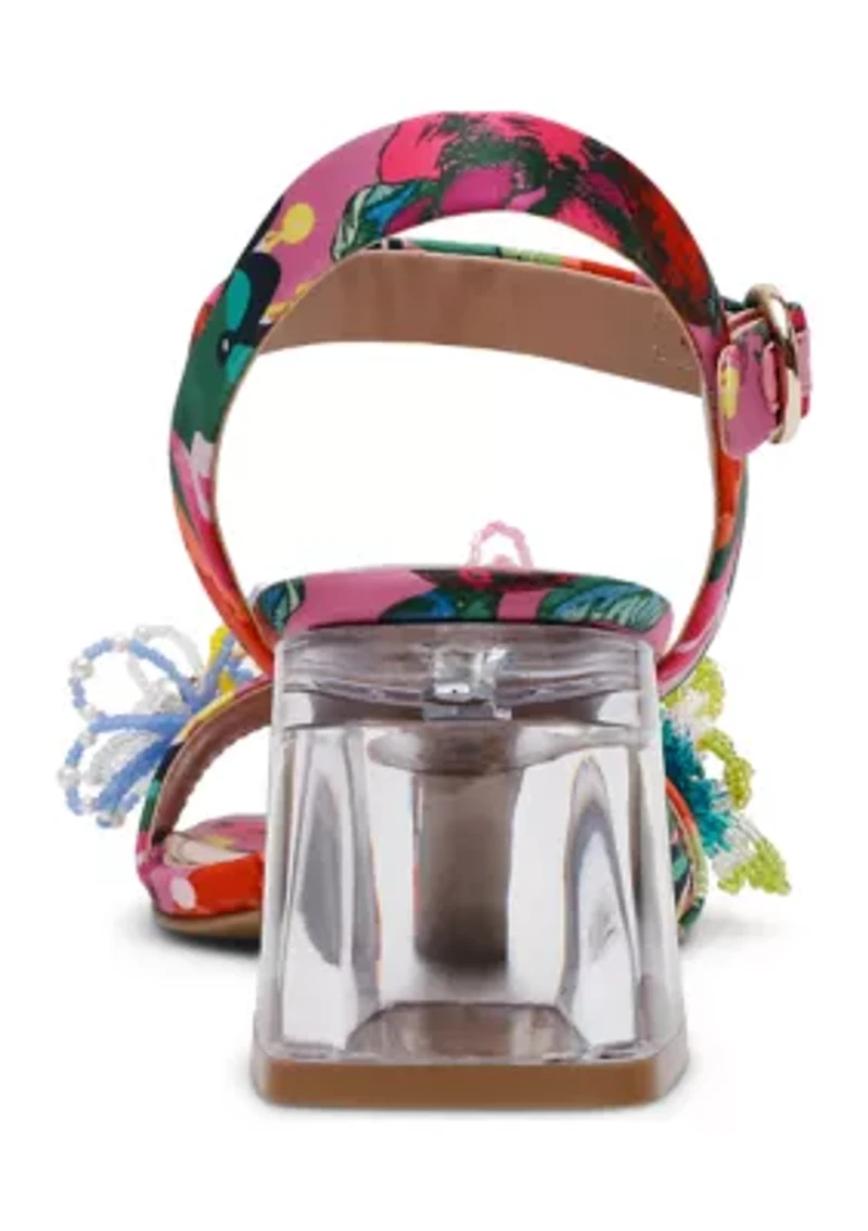 Cinthia Clear Block Heeled Sandals