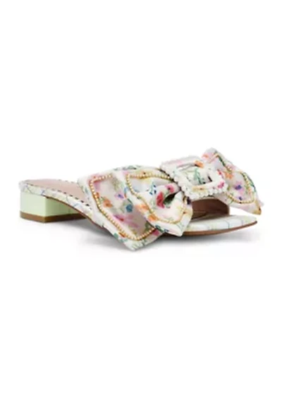 Garnet Big Bow Sandals
