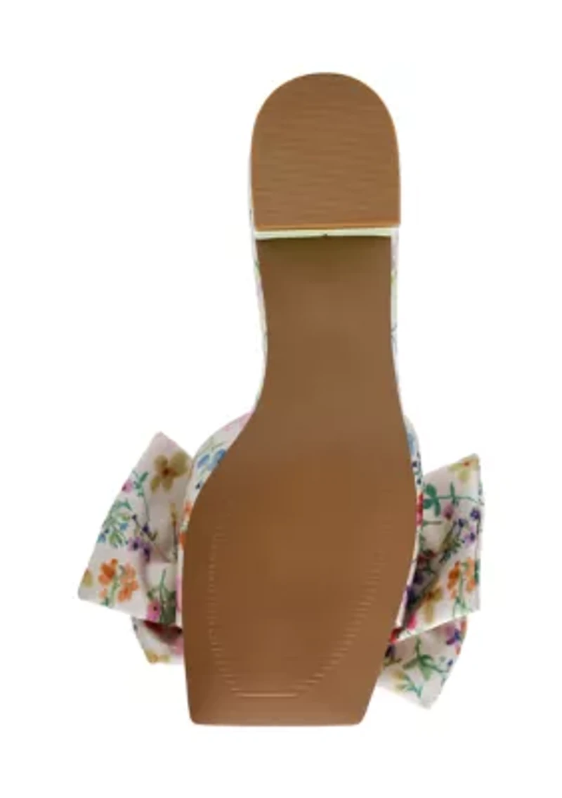 Garnet Big Bow Sandals