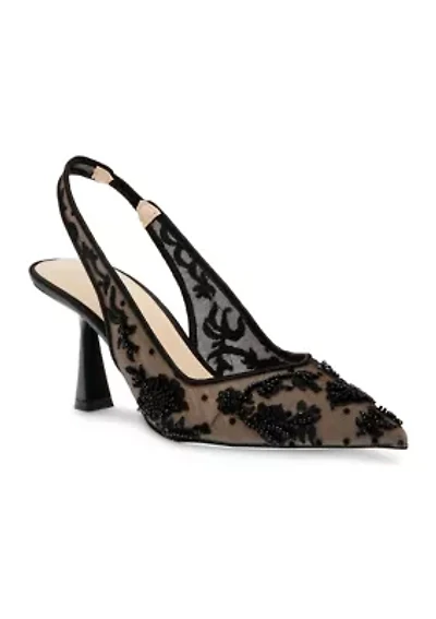 Nikki Embellished Slingback Pumps