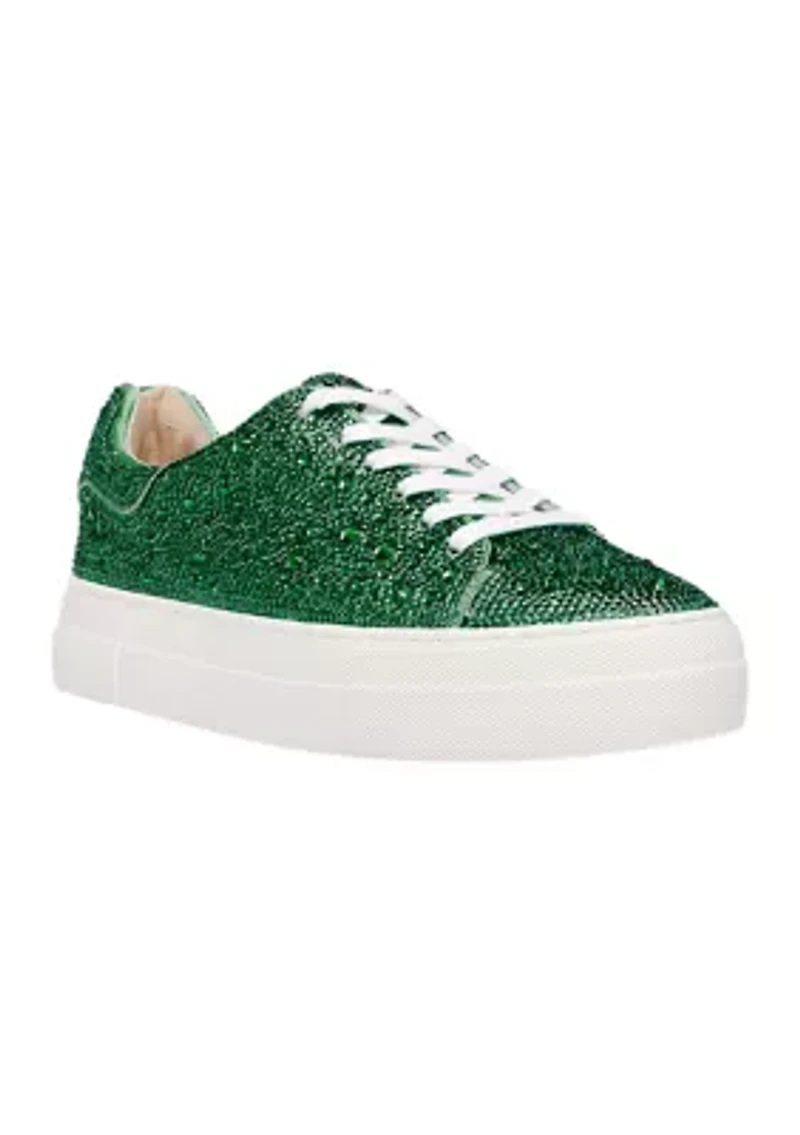 Sidny Solid Rhinestone Sneakers