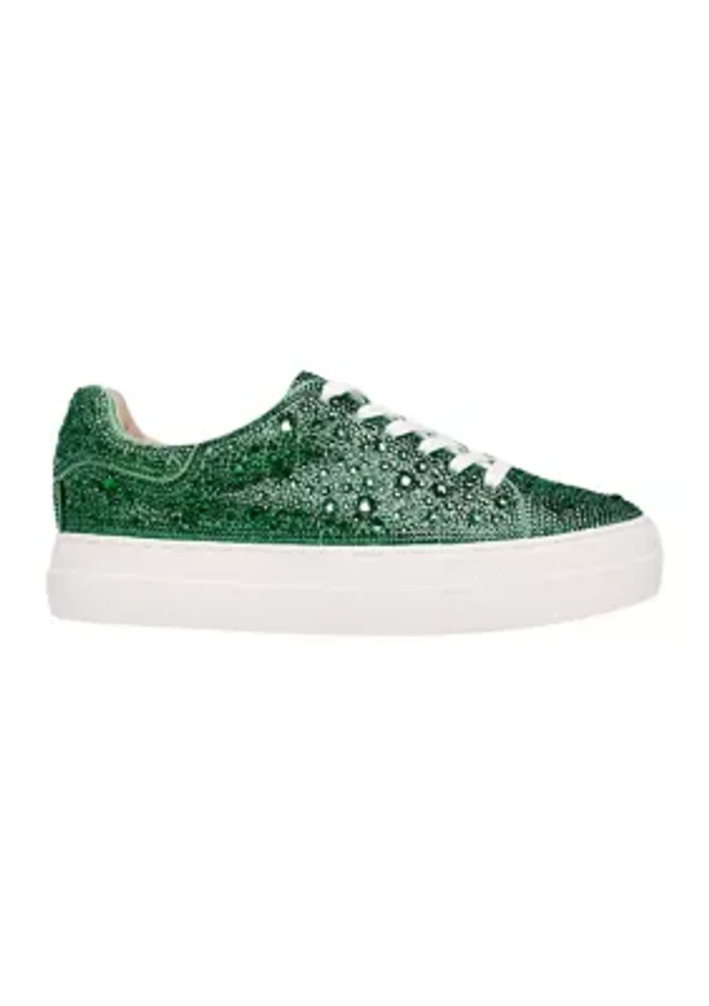 Sidny Solid Rhinestone Sneakers