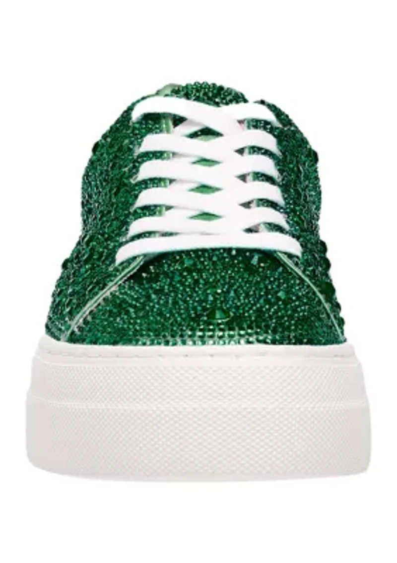 Sidny Solid Rhinestone Sneakers