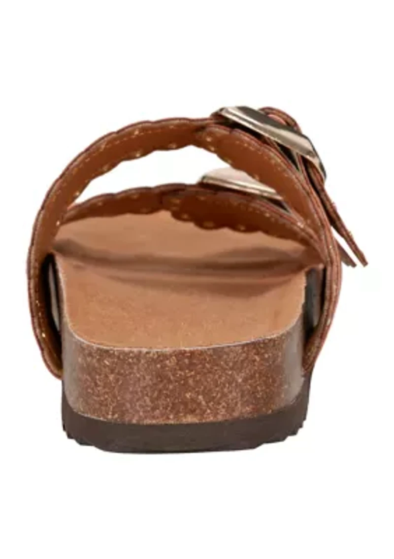 Souren Double Band Footbed Sandals