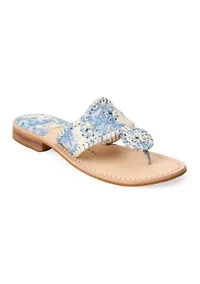 Jacks Leather Flat Sandals