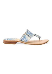 Jacks Leather Flat Sandals