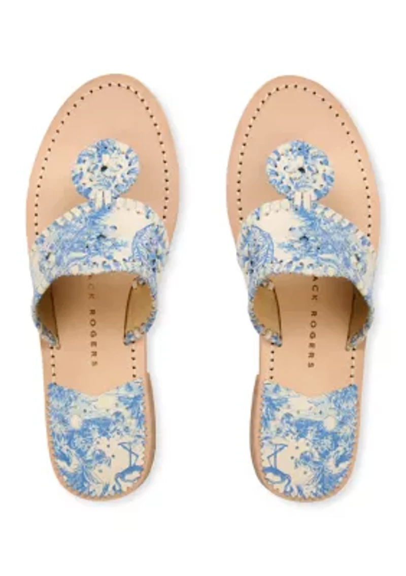 Jacks Leather Flat Sandals