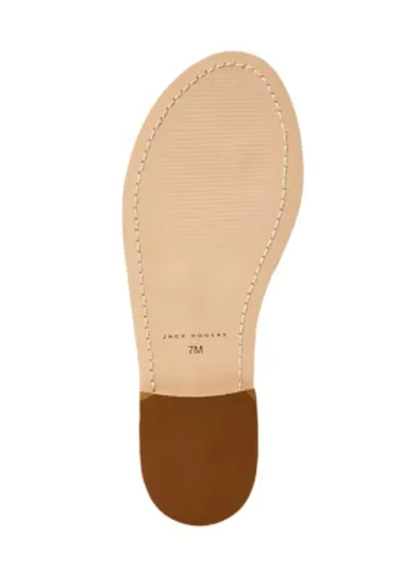 Jacks Leather Flat Sandals
